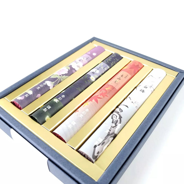 Kousaido Seasonal Incense Sticks Gift Box Four Fragrances 180 Sticks