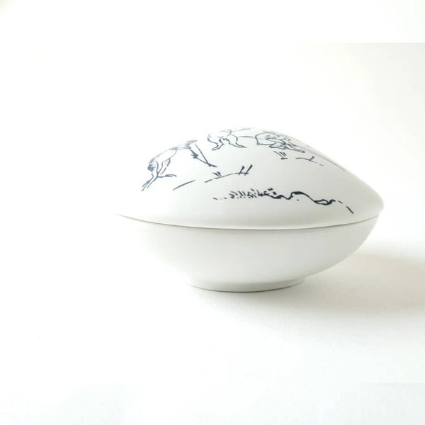Kousaido Shell-Shaped Incense Holder Choju Giga Design
