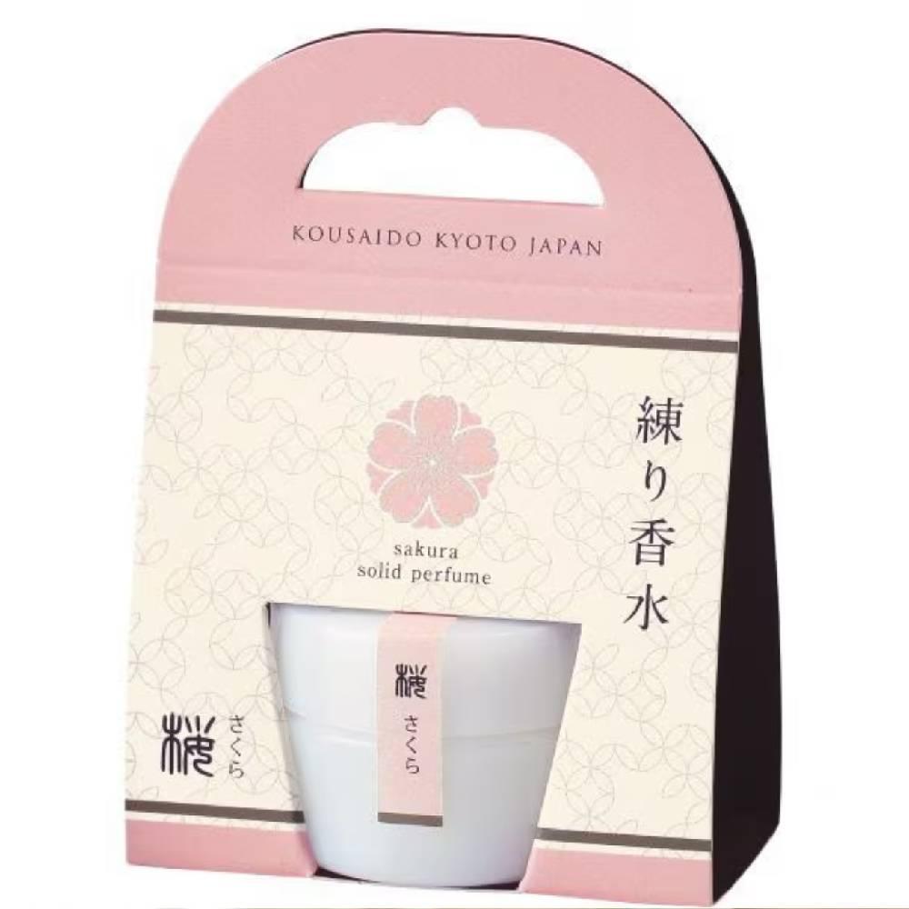 Kousaido Solid Perfume Balm Cherry Blossom Sakura Scent 8g
