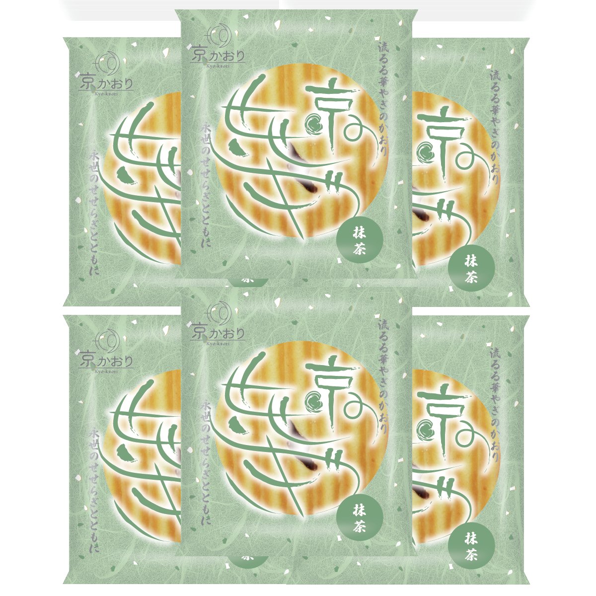 Kyo Kaori Matcha Cream Zig Zag Sandwich Cookies (Pack of 6)