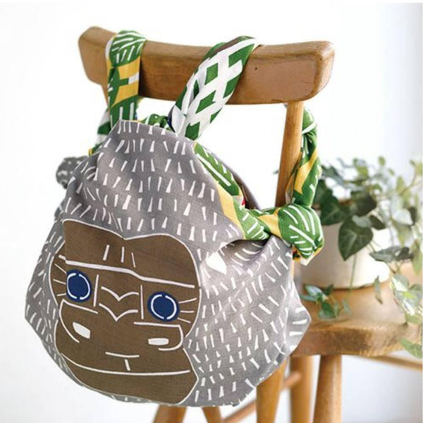 Large Furoshiki Gorilla Design Cotton Wrapping Cloth Mat 100cm