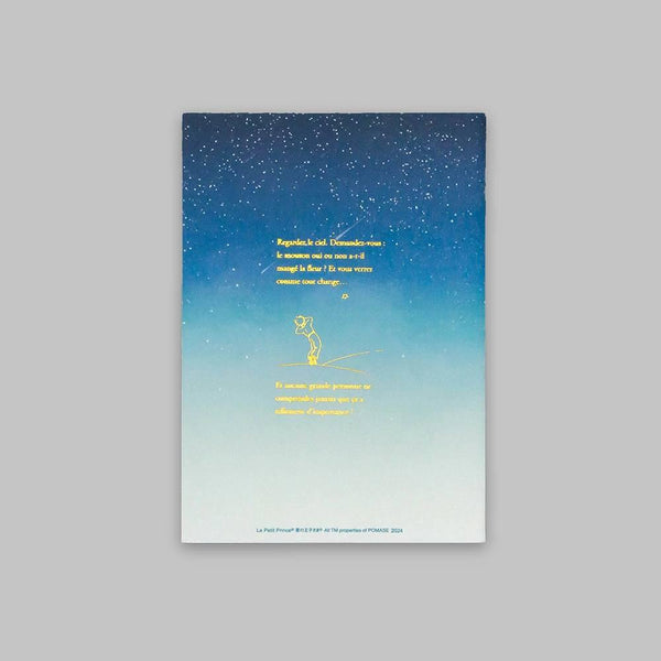 Le Petit Prince Pocket Notebook Foil Stamped Starry Design A6