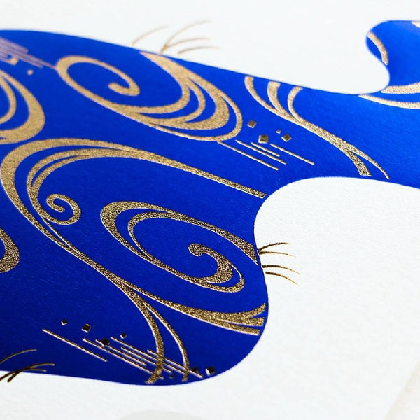 Long Gold Foil Decorative Money Envelope Blue River Design