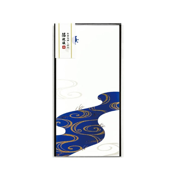 Long Gold Foil Decorative Money Envelope Blue River Design