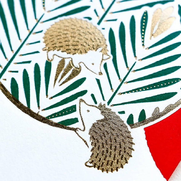 Long Gold Foil Decorative Money Envelope Hedgehog Design