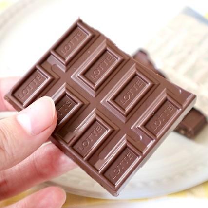 Lotte Crunky Chocolate Crispy Malt Puff Chocolate Block 45g (Pack of 5)