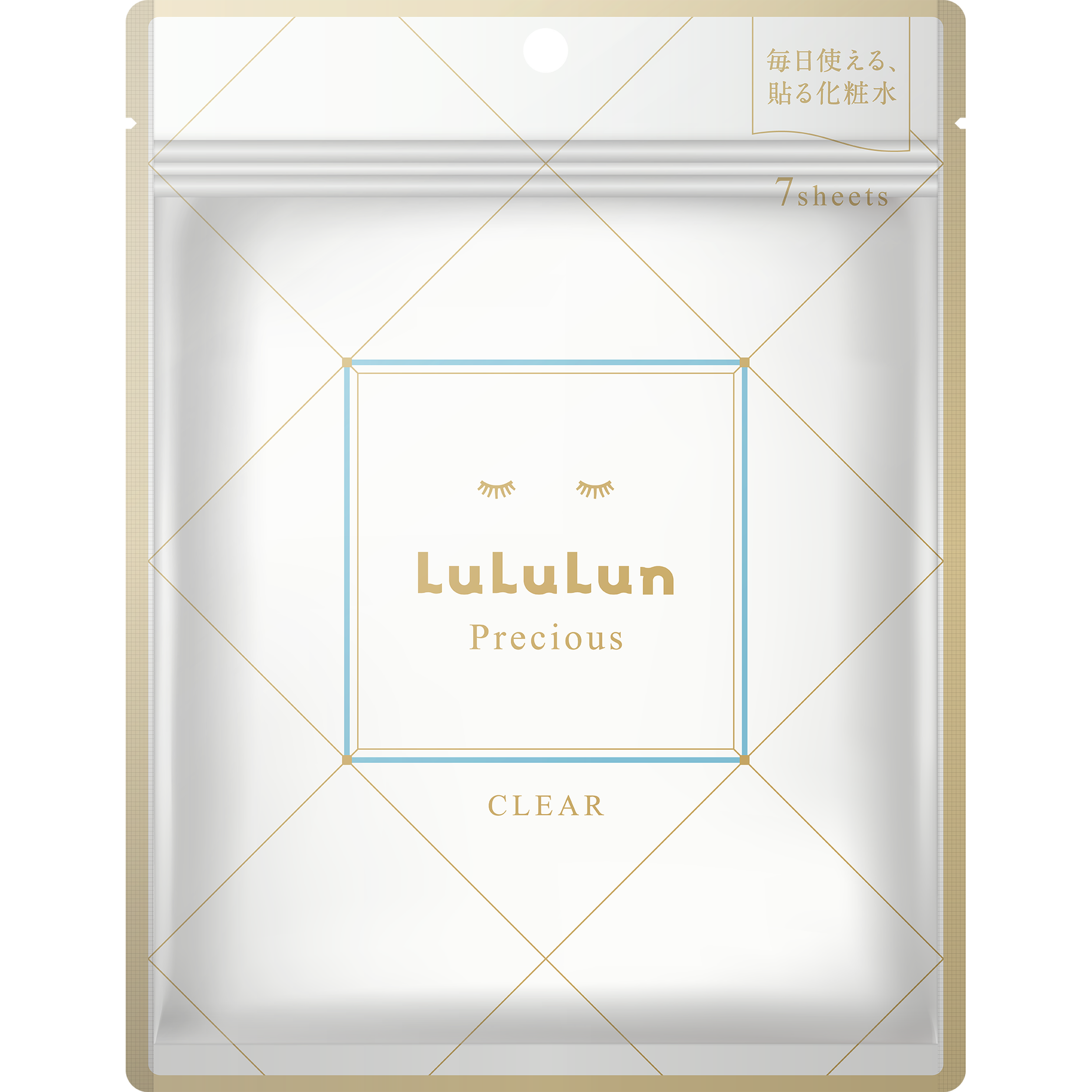 Lululun Precious White Clear Facial Sheet Mask 7 Sheets