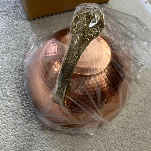 Marushin Hammered Copper Food Cover Oil Splatter Guard Dome 27cm