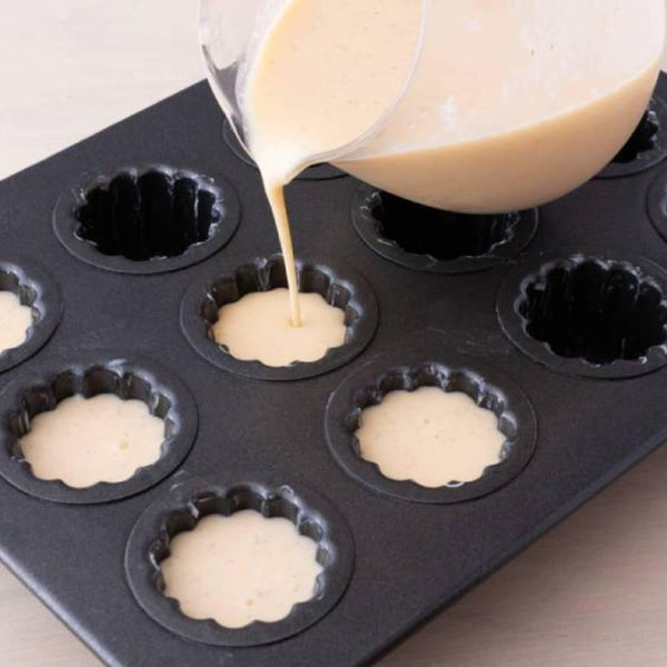 Matsunaga Nonstick Teflon Coated Canelé Baking Mold Tray 12 Cups