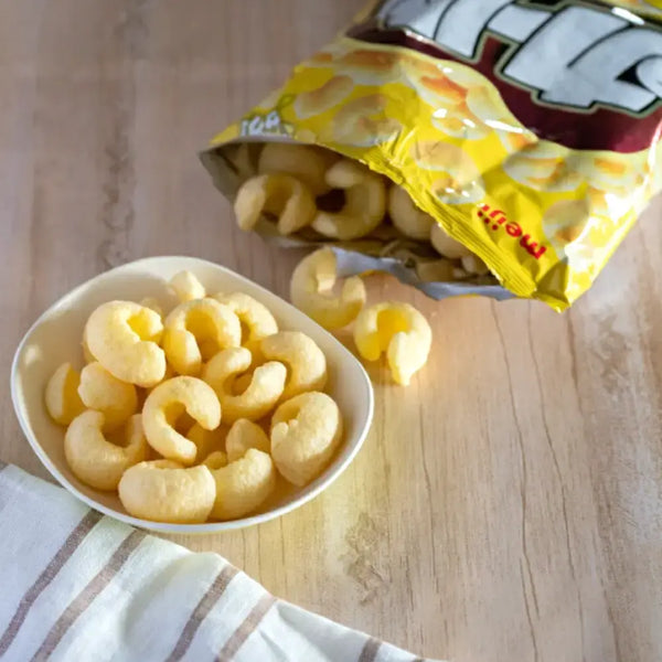 Meiji Karl Light Salted Corn Puff Curls Snack (Box of 10 Bags)