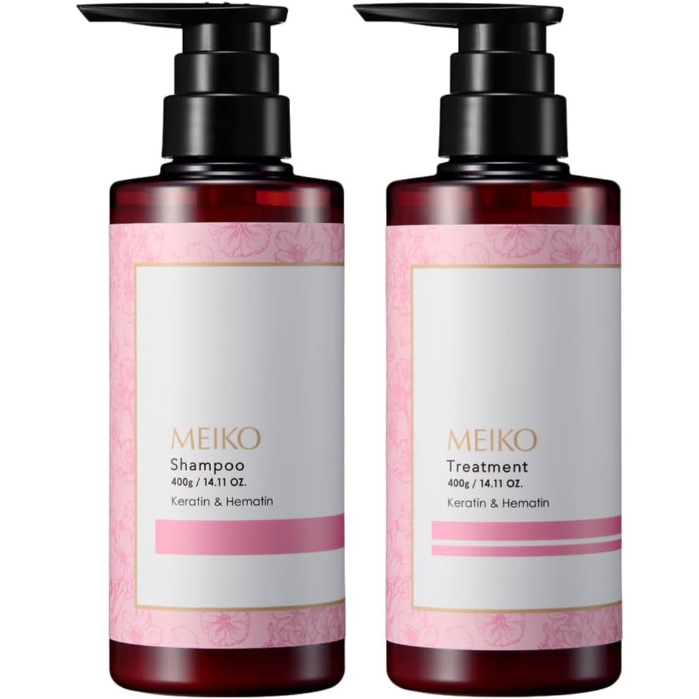 Meiko Sakura Cherry Blossom Shampoo & Conditioner Set for Damaged Hair
