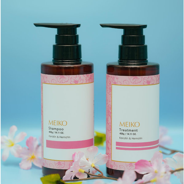 Meiko Sakura Cherry Blossom Shampoo & Conditioner Set for Damaged Hair