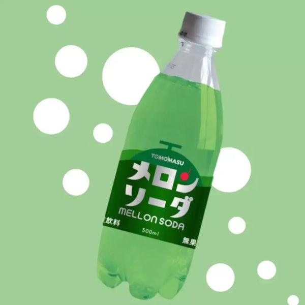 Melon Soda Carbonated Green Melon Soda Japanese Soft Drink 500ml