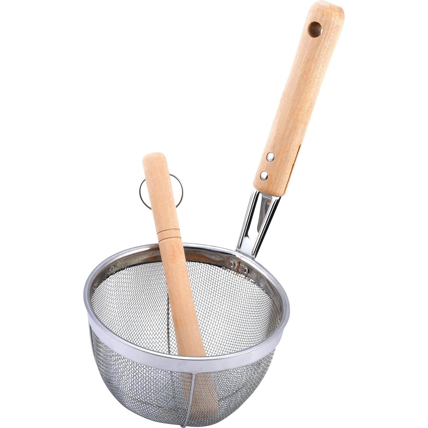 Minex Misokoshi Miso Strainer & Wooden Muddler Set For Miso Soup