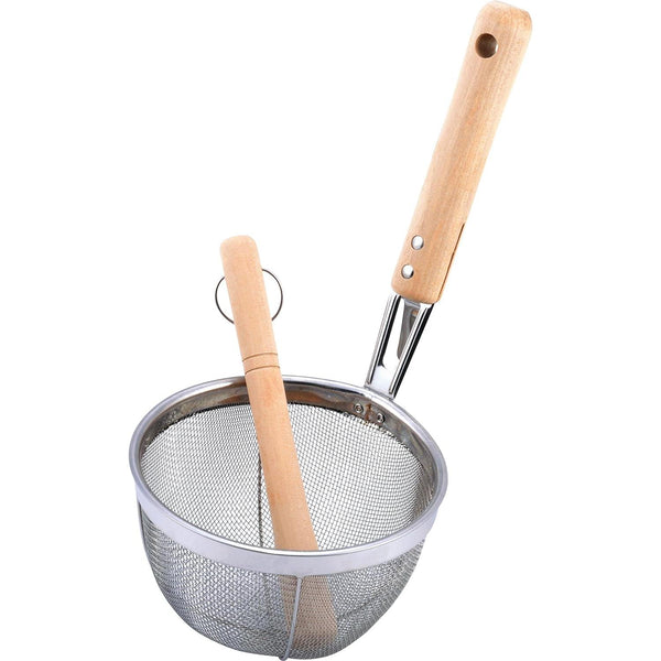 Minex Misokoshi Miso Strainer & Wooden Muddler Set For Miso Soup