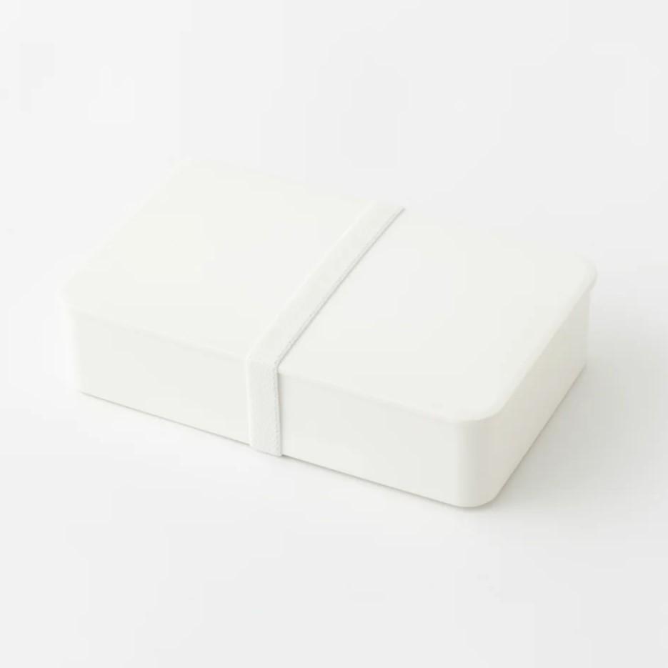 Minimalist White Microwaveable Bento Lunch Box Big Capacity 1000ml