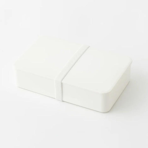 Minimalist White Microwaveable Bento Lunch Box Big Capacity 1000ml