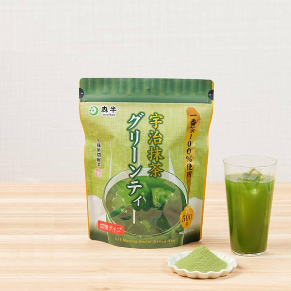 Morihan Uji Matcha Pre-Sweetened Vibrant Green Tea Powder 150g