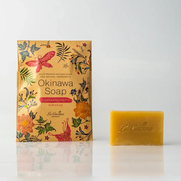 Okinawa Cold Process Natural Soap Hibiscus Floral Olive Oil Bar Soap 3oz