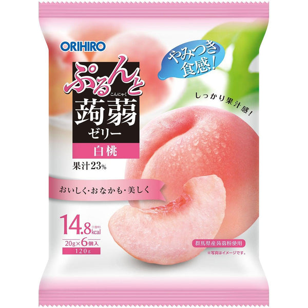 Orihiro Konjac Fruit Jelly Peach Flavor Low Calorie Snack 120g