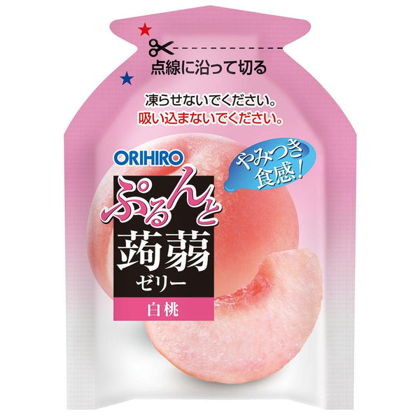 Orihiro Konjac Fruit Jelly Peach Flavor Low Calorie Snack 120g