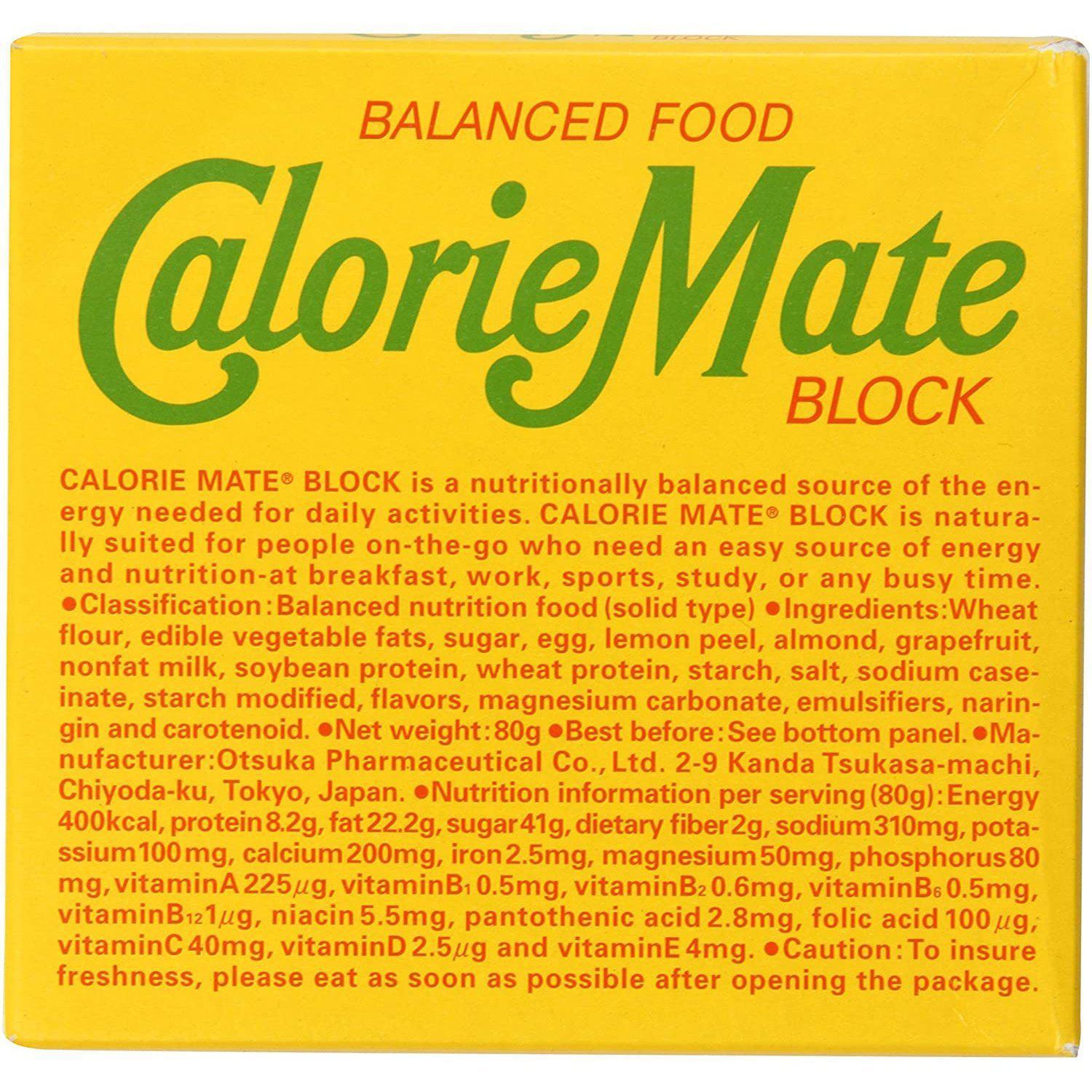 Calorie Mate Block Balanced Nutrition Food Fruits 4 Bars