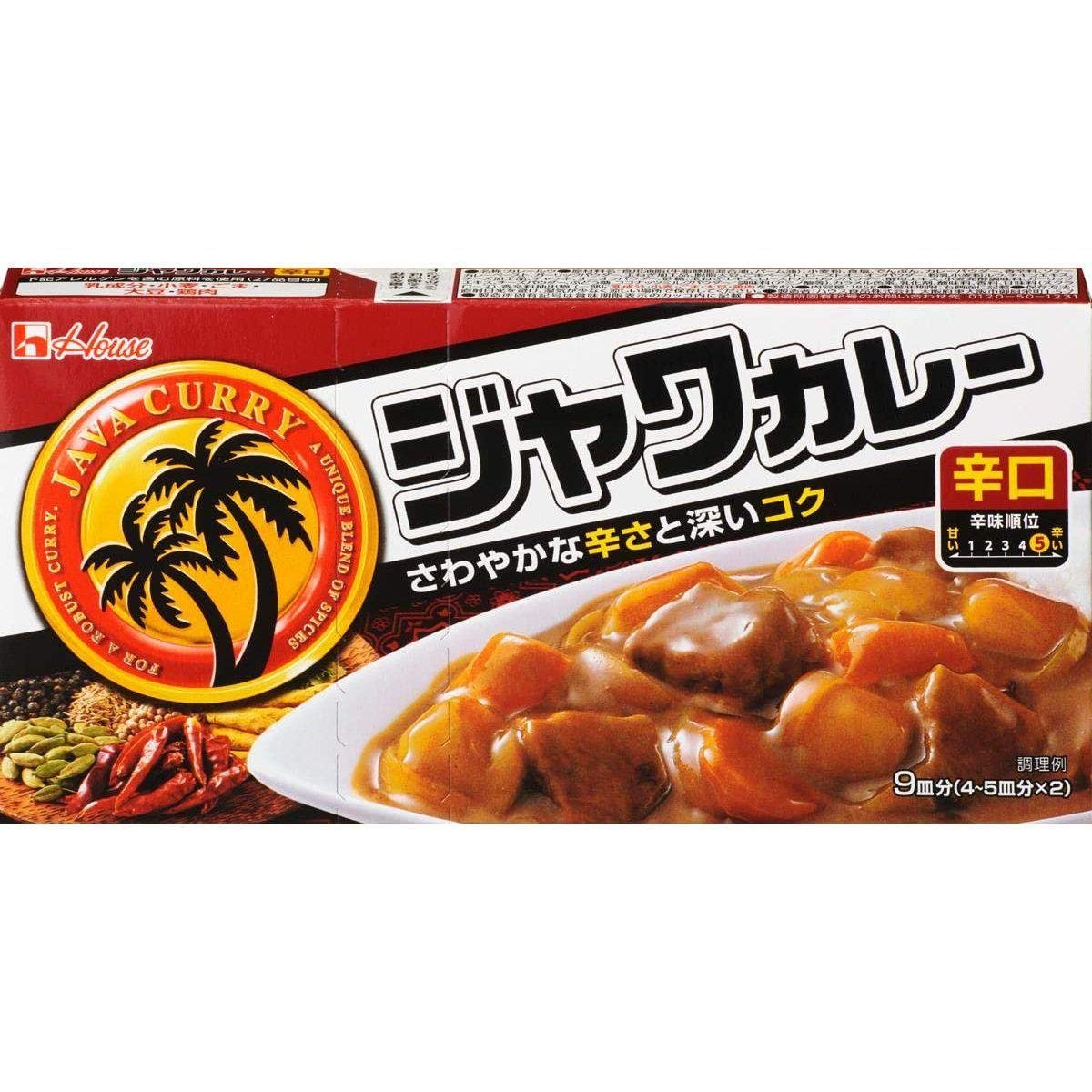 House Foods Java Curry Hot (Japanese Curry Roux Cubes) 185g