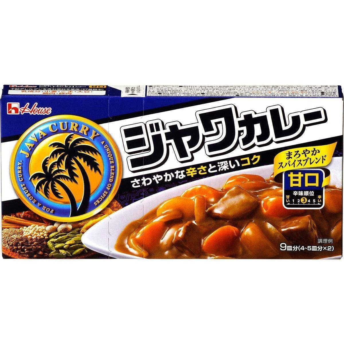 House Foods Java Curry Mild (Japanese Curry Roux Cubes) 185g