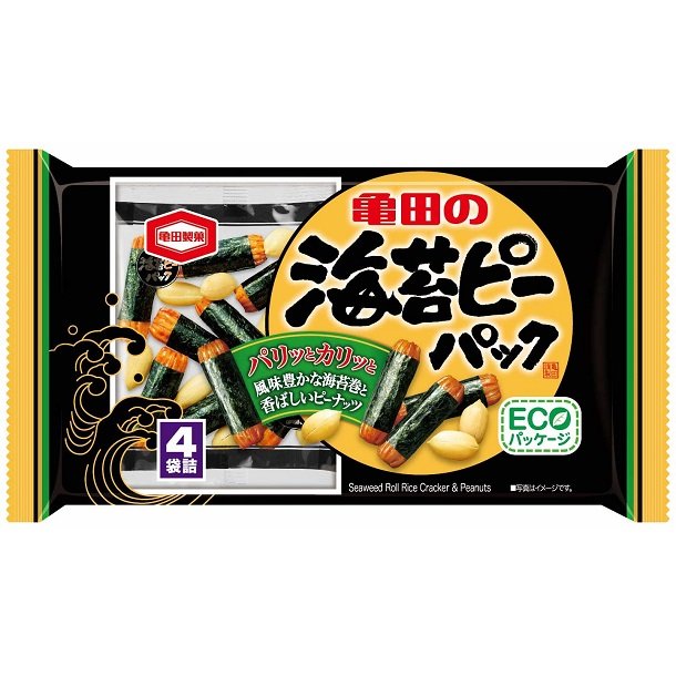 Noripea Nori Seaweed Rice Crackers & Peanuts Snack 85g