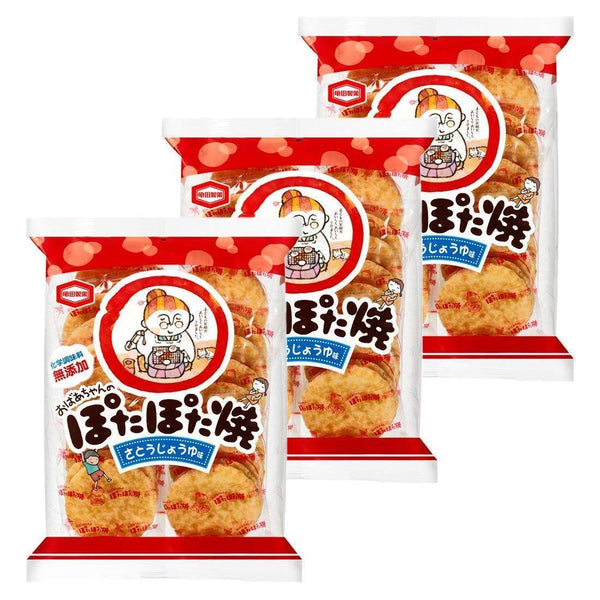 Auntie's Potapota Yaki Senbei Rice Crackers 20 pcs. (Pack of 3)