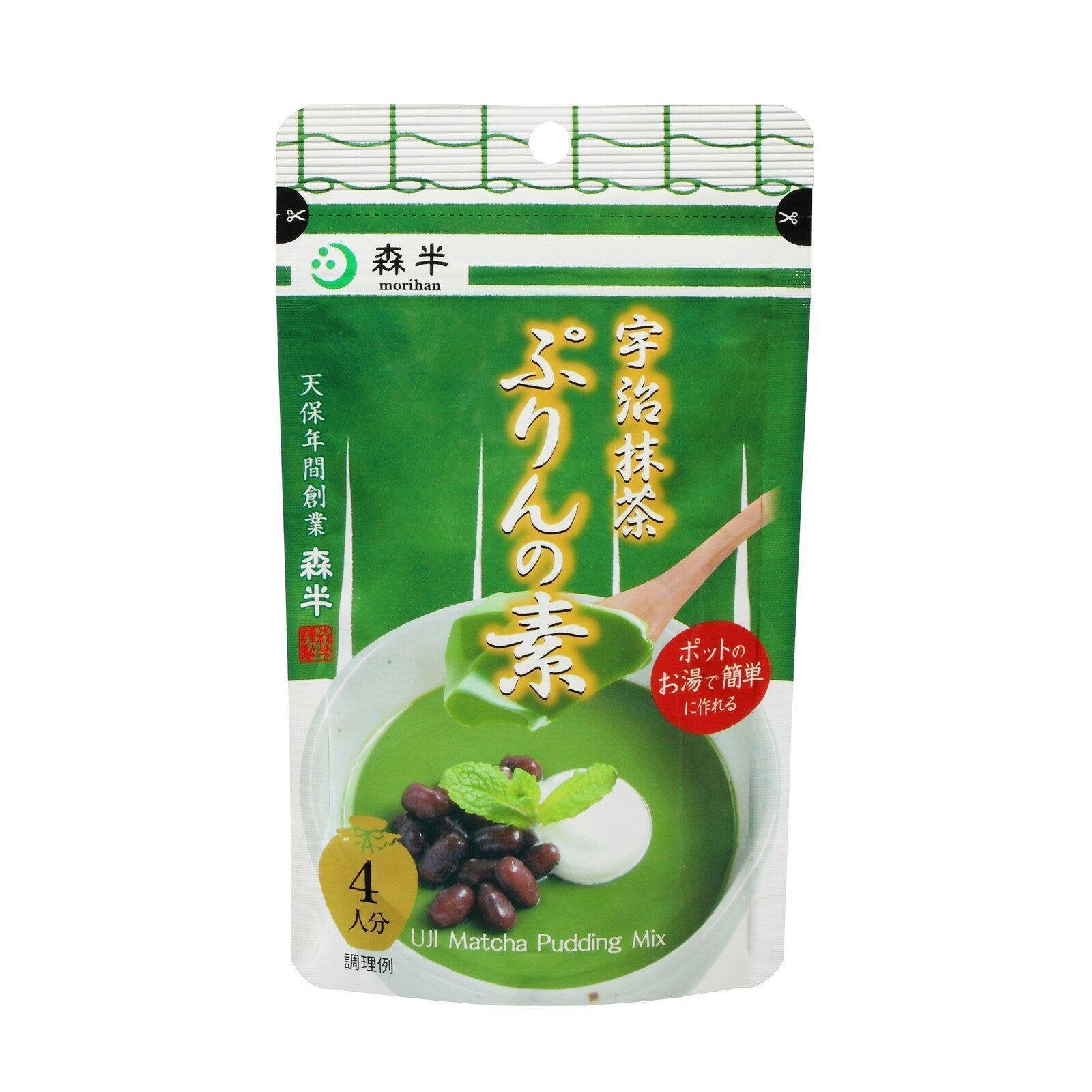 Morihan Uji Matcha Pudding Mix Powder Instant Dessert 80g