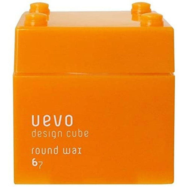 Uevo Design Cube Round Hair Wax Flexible Hold Natural Finish 80g