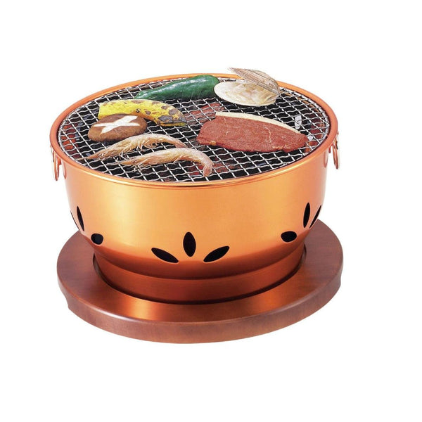 Shichirin Round Charcoal Grill Portable Cast-Iron Hibachi Grill 30cm