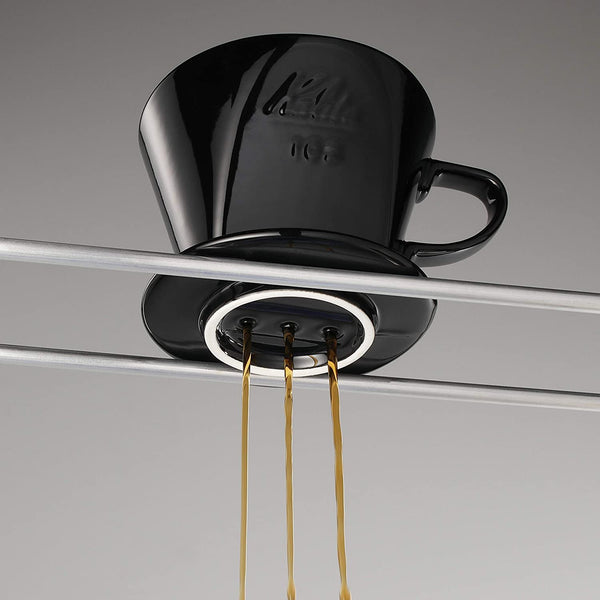 Kalita Ceramic Coffee Dripper Pour-Over Brewer for 2-4 Cups 102 Black