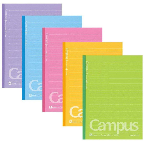 Kokuyo B5 Lined Notebook 7mm Horizontal Lined Paper with Dots (Set of 5)