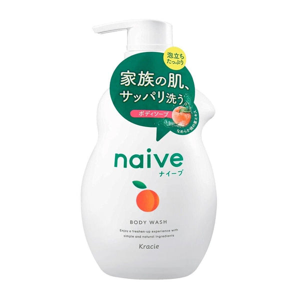 Naive Moisturizing Plant Based Peach Body Wash Pump Bottle 530ml