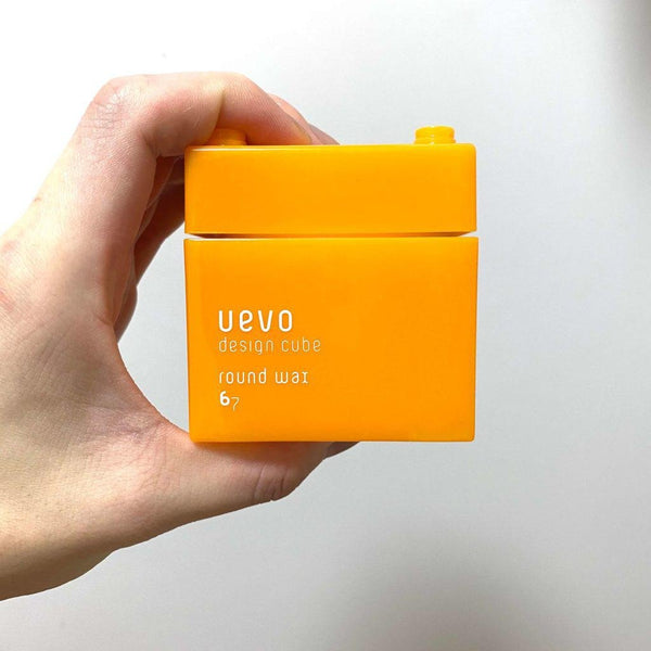 Uevo Design Cube Round Hair Wax Flexible Hold Natural Finish 80g