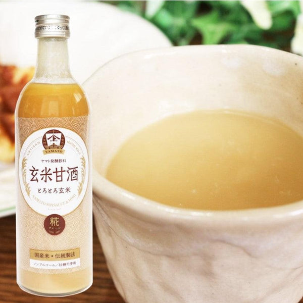 Yamato Genmai Brown Rice Amazake Sugar-Free Non-Alcoholic Drink 490ml