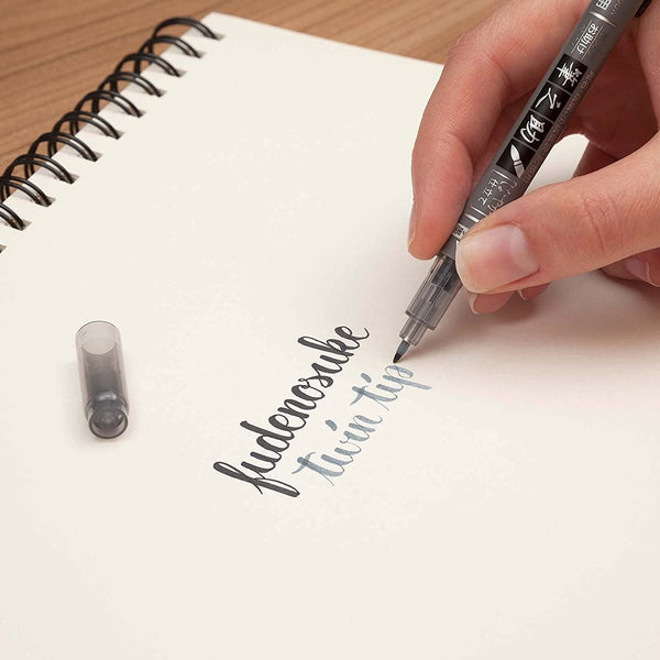 Tombow Fudenosuke Double-Sided Marker Water Based Calligraphy Pen