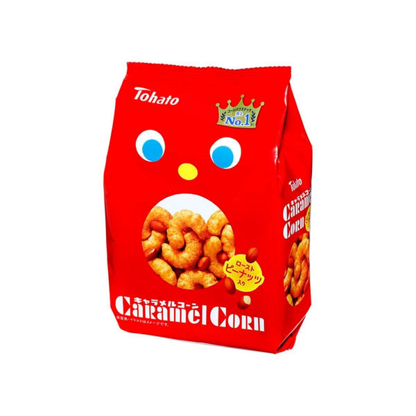 Tohato Caramel Corn Puffs With Peanuts 70g (Pack of 3 Bags)