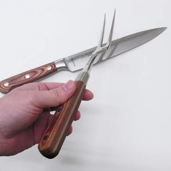 Ptygrace Handmade Meat Carving Knife and Fork Boxed Set