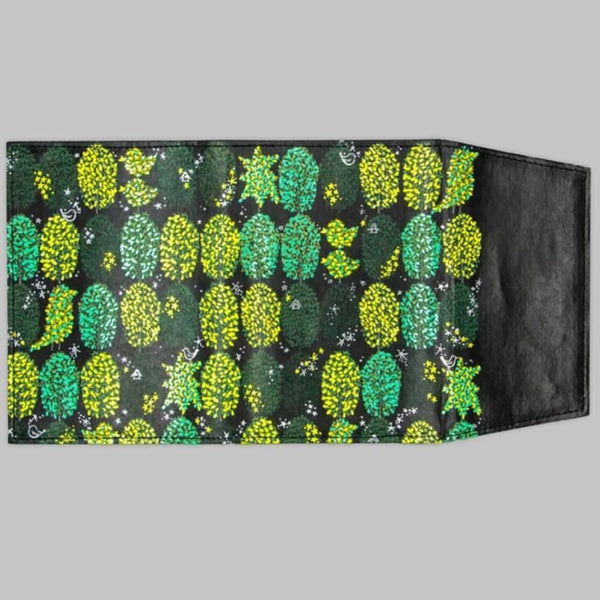 Reusable Book Cover Foil Stamped Original Green Trees Design