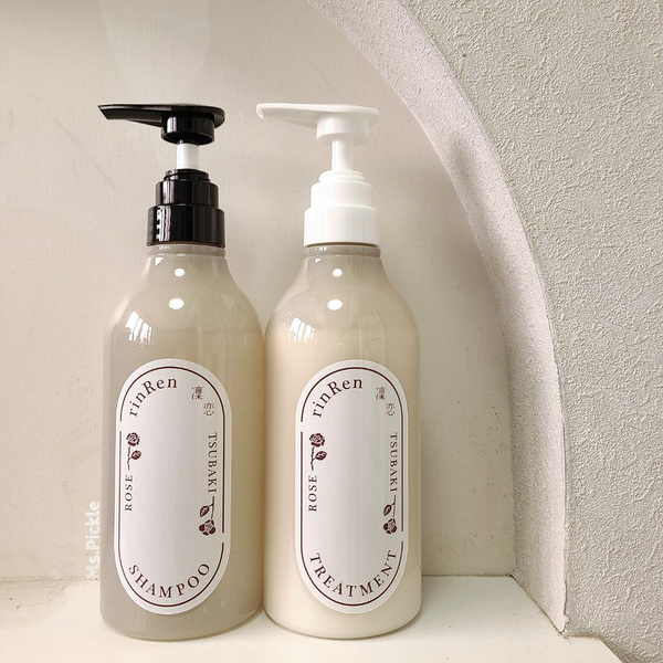 RinRen Shampoo Rose & Tsubaki Vegan Hair Repair Shampoo 480ml