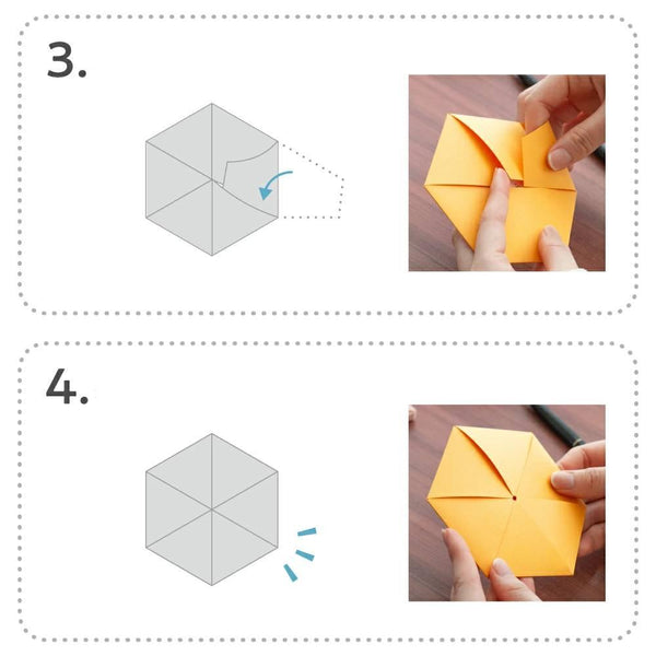 Rokkaku Origami Message Card With Envelope Cute Chihuahua Design