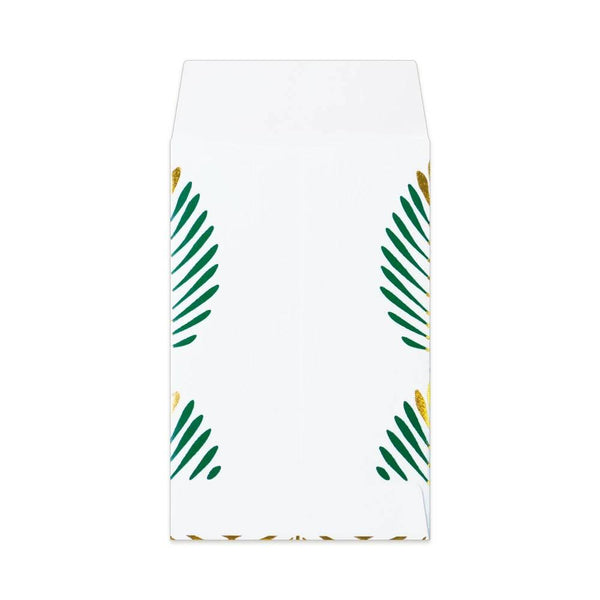 Rokkaku Short Gold Foil Decorative Envelope Hedgehog Design 2 ct.