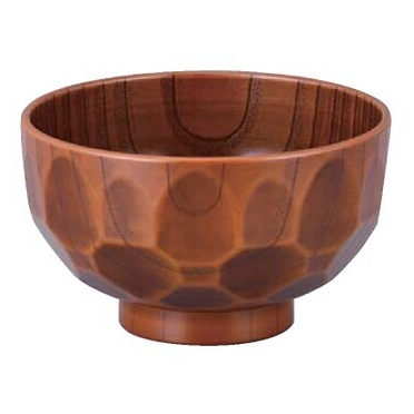 Rustic Traditional Miso Soup Bowl Tortoise Shell Pattern 350ml