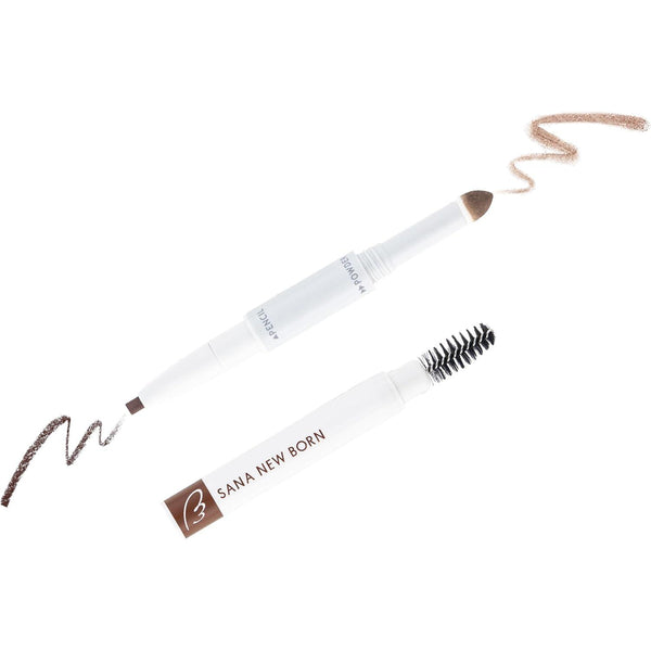 SANA NewBorn W Brow EX Eyebrow Pencil, Powder and Brush