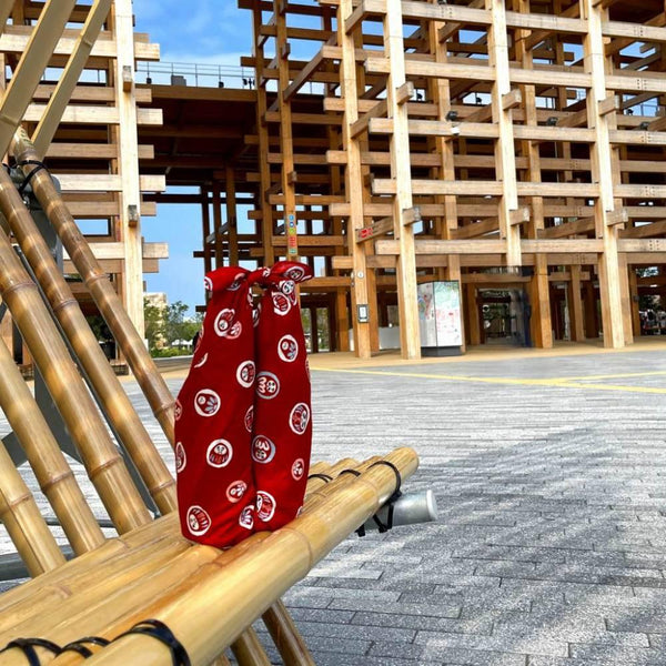 Seiran Furoshiki Daruma Doll Pattern Cotton Wrapping Cloth