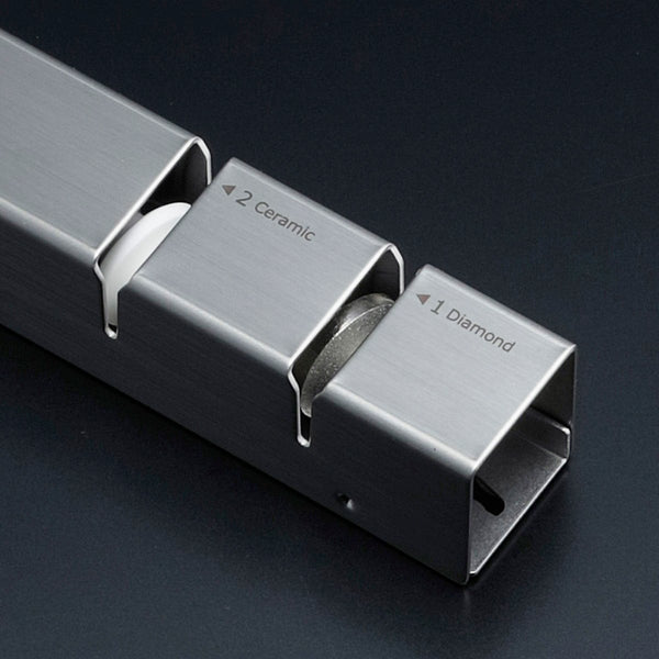 Shimomura Handheld Diamond and Ceramic Dual Kitchen Knife Sharpener