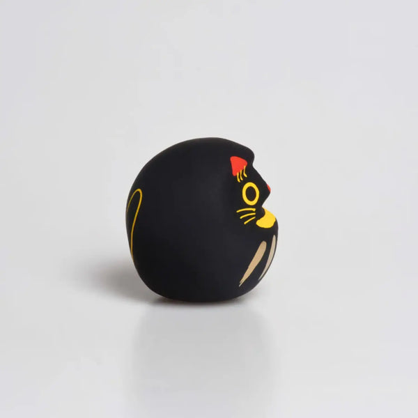 Shirakawa Daruma Cute Black Cat Daruma Doll Good Luck Charm 4.5cm